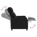 Massage Recliner Zwart Stof