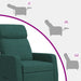 Massage Recliner Donkergroen Stof