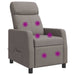 Massage Recliner Taupe Stof