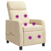 Massage Recliner Crèmekleurig Stof