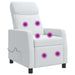 Massage Recliner Wit Stof