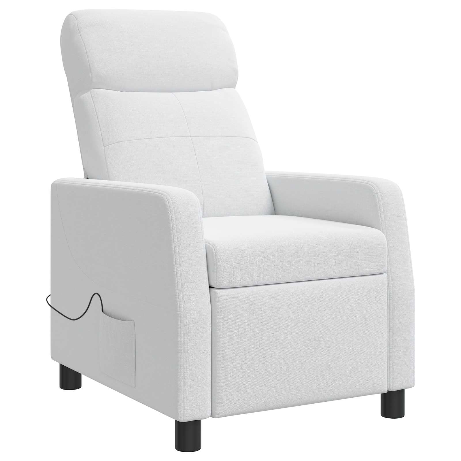 Massage Recliner Wit Stof