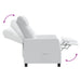 Massage Recliner Wit Stof