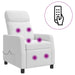 Massage Recliner Wit Stof