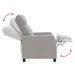 Massage Recliner Wolkengrijs Stof Wolkengrijze stof