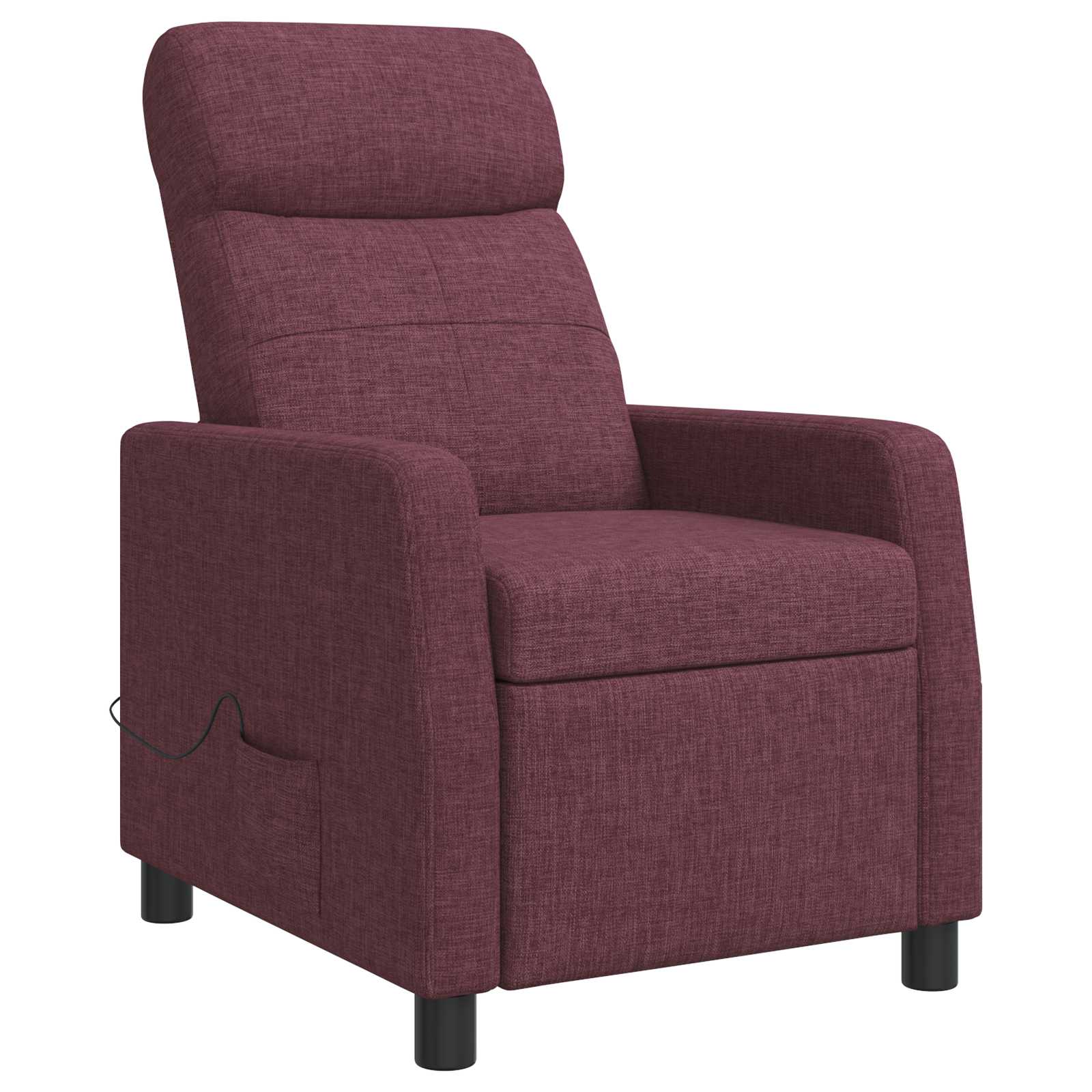 Massage Recliner Paars Stof