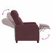 Massage Recliner Paars Stof