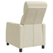 Relaxfauteuil Crèmekleurig Kunstleer
