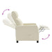 Relaxfauteuil Crèmekleurig Kunstleer