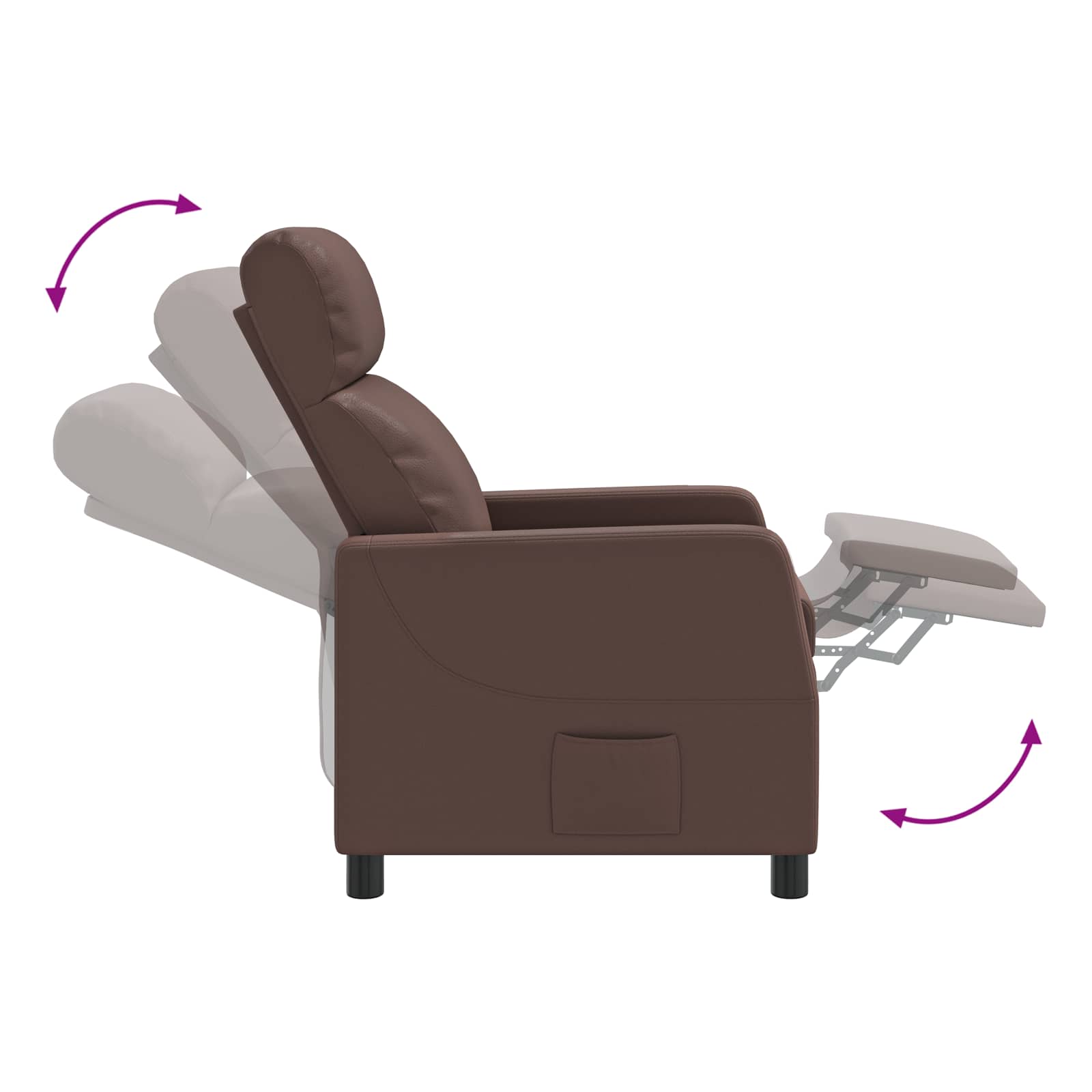 Relaxfauteuil Bruin Kunstleer