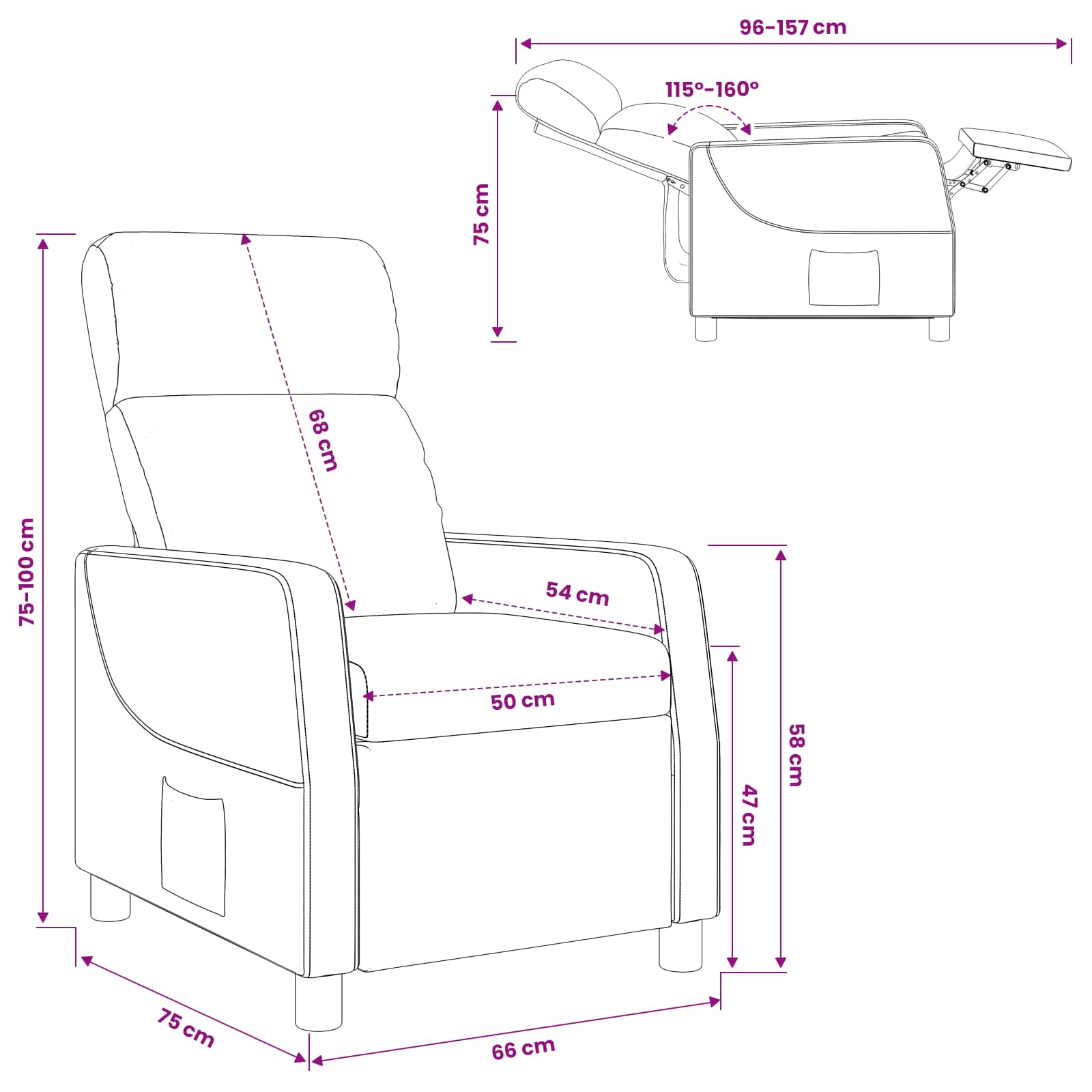 Relaxfauteuil Bruin Kunstleer