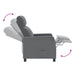 Relaxfauteuil Grijs Kunstleer