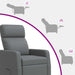 Relaxfauteuil Grijs Kunstleer