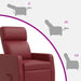 Relaxfauteuil Wijnrood Kunstleer