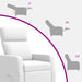 Relaxfauteuil Wit Kunstleer
