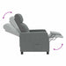 Relaxfauteuil Donkergrijs Stof