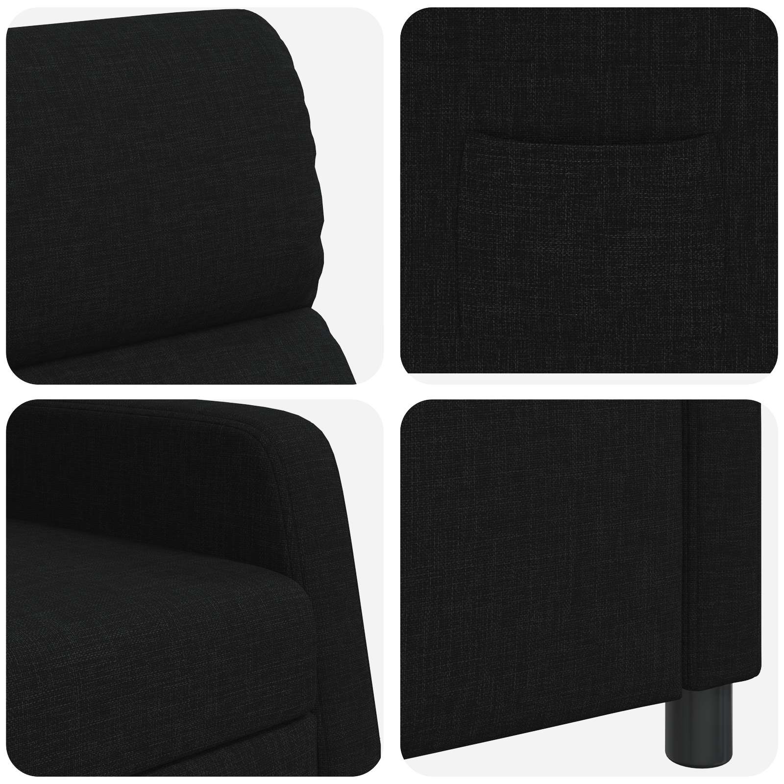 Relaxfauteuil Zwart Stof