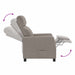 Relaxfauteuil Taupe Stof