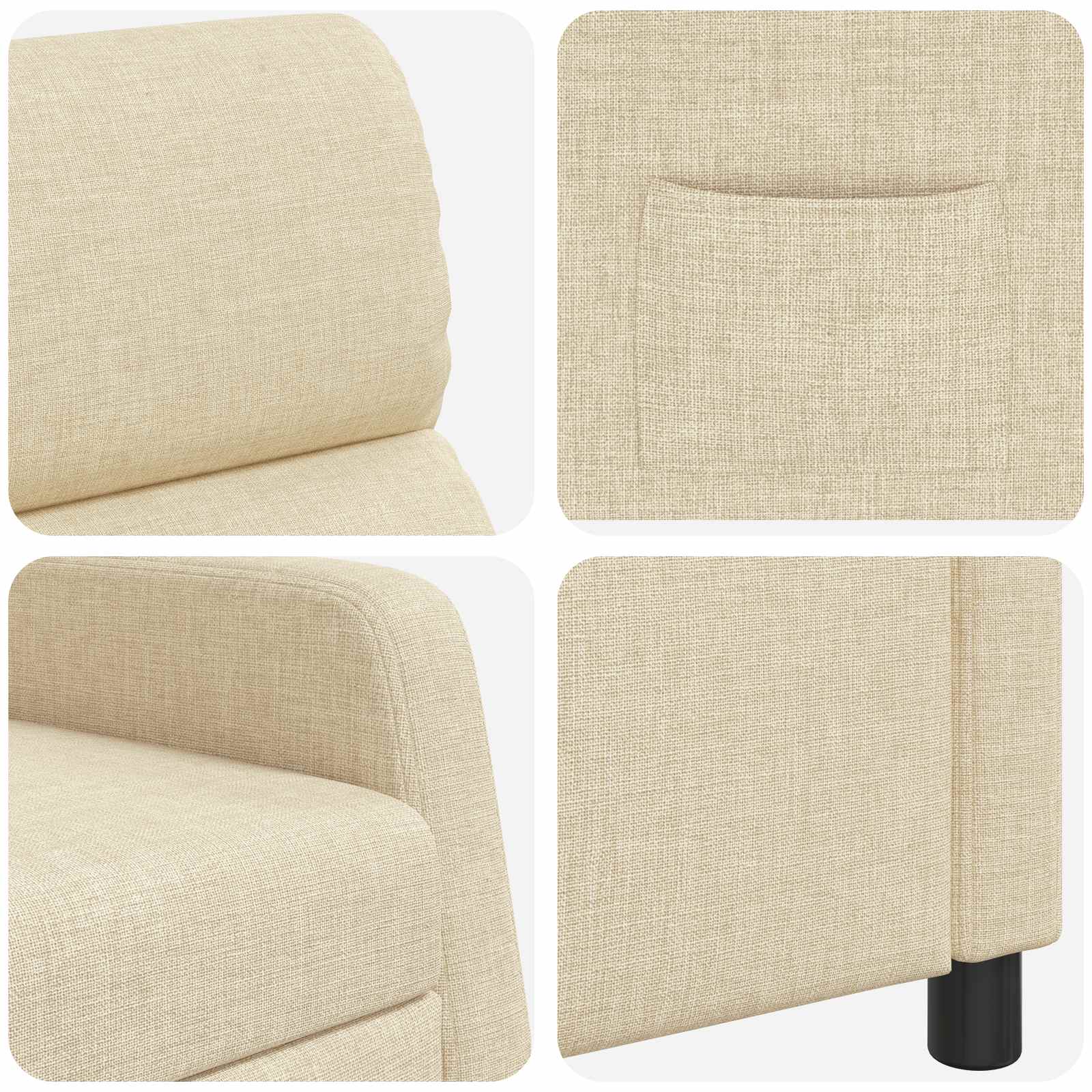 Relaxfauteuil Crèmekleurig Stof