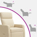 Relaxfauteuil Crèmekleurig Stof
