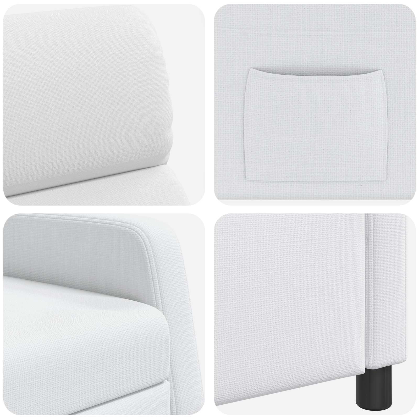 Relaxfauteuil Wit Stof