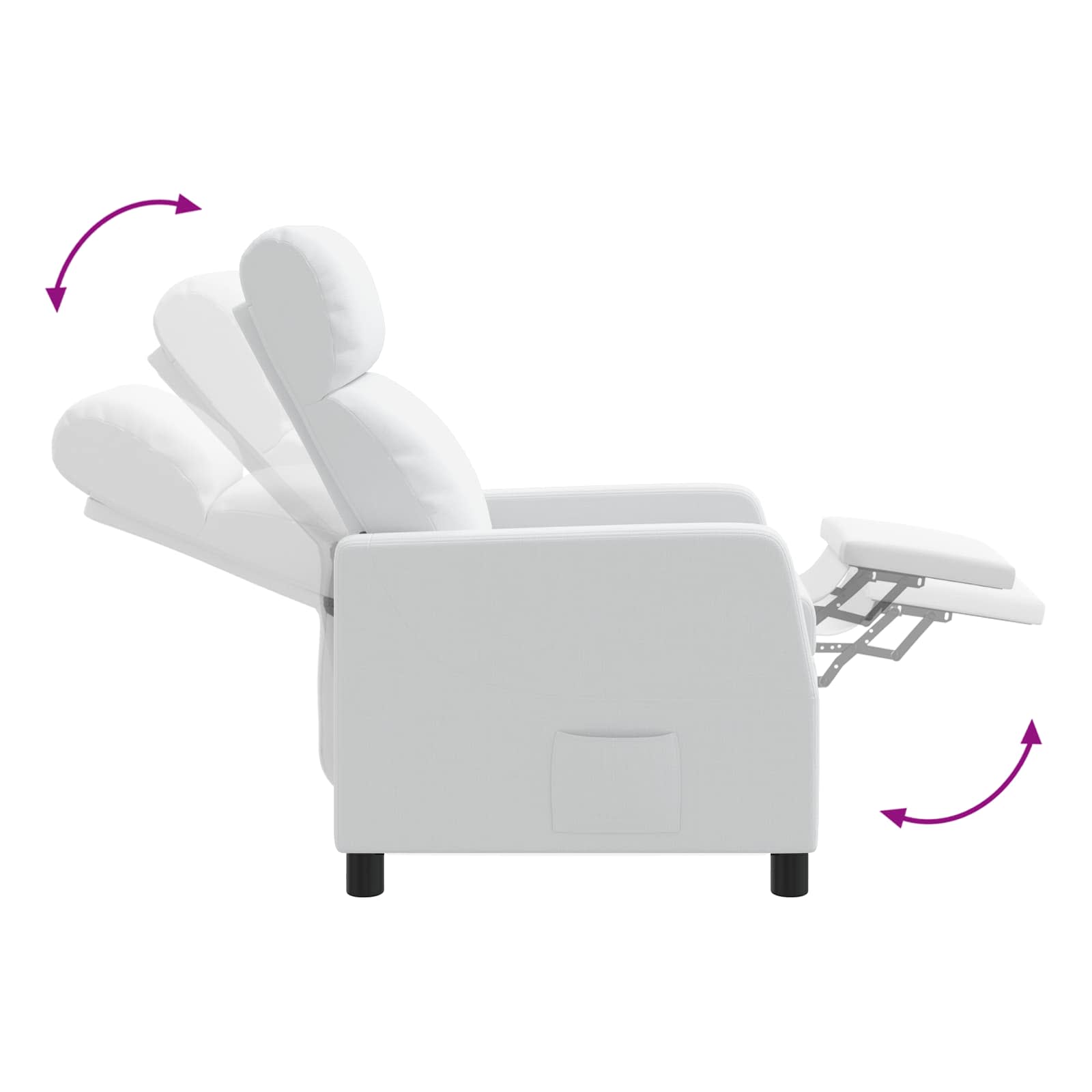 Relaxfauteuil Wit Stof