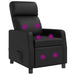 Massage Recliner Zwart Kunstleer