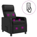 Massage Recliner Zwart Kunstleer