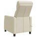 Massage Recliner Crèmekleurig Kunstleer
