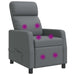 Massage Recliner Grijs Kunstleer