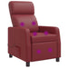 Massage Recliner Wijnrood Kunstleer