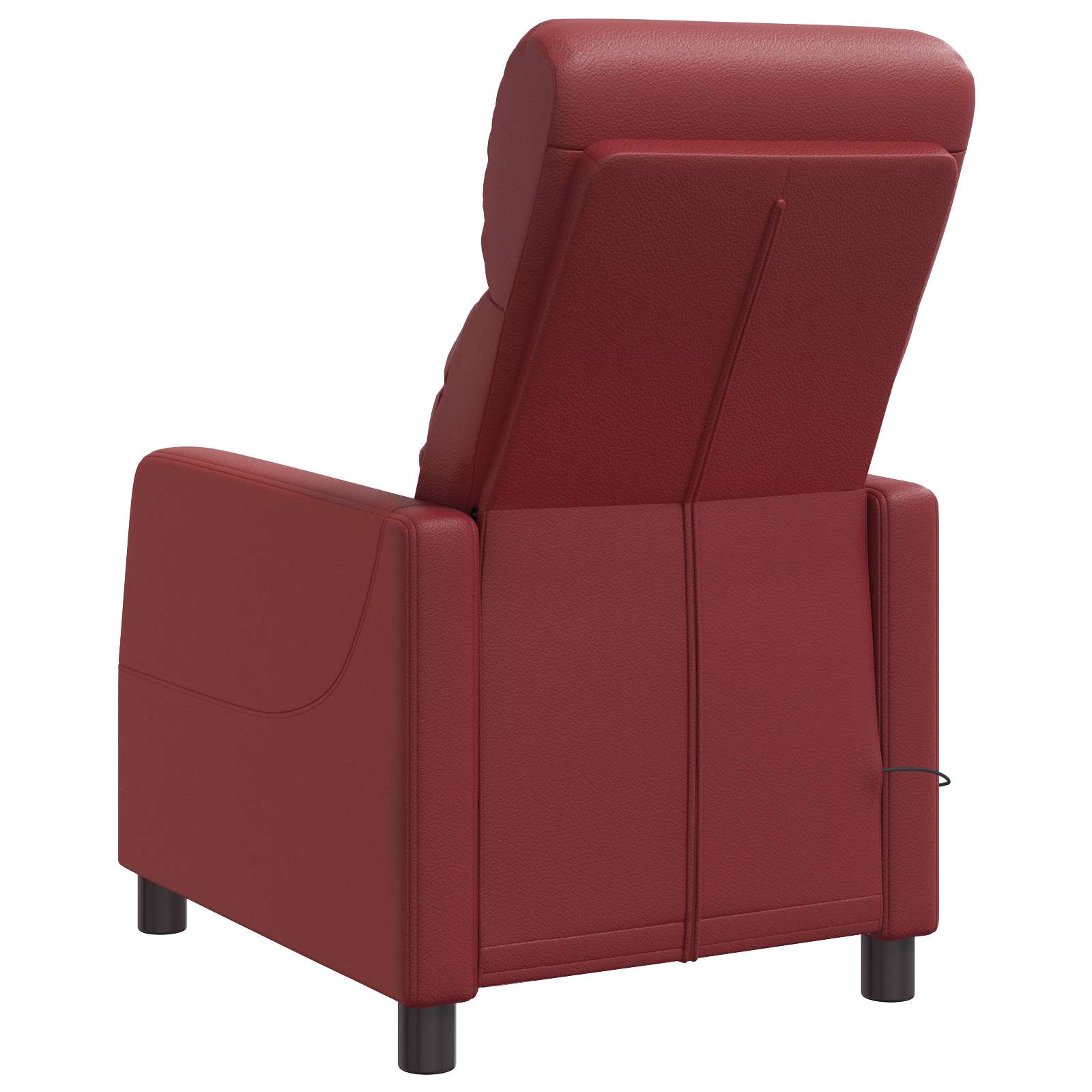 Massage Recliner Wijnrood Kunstleer