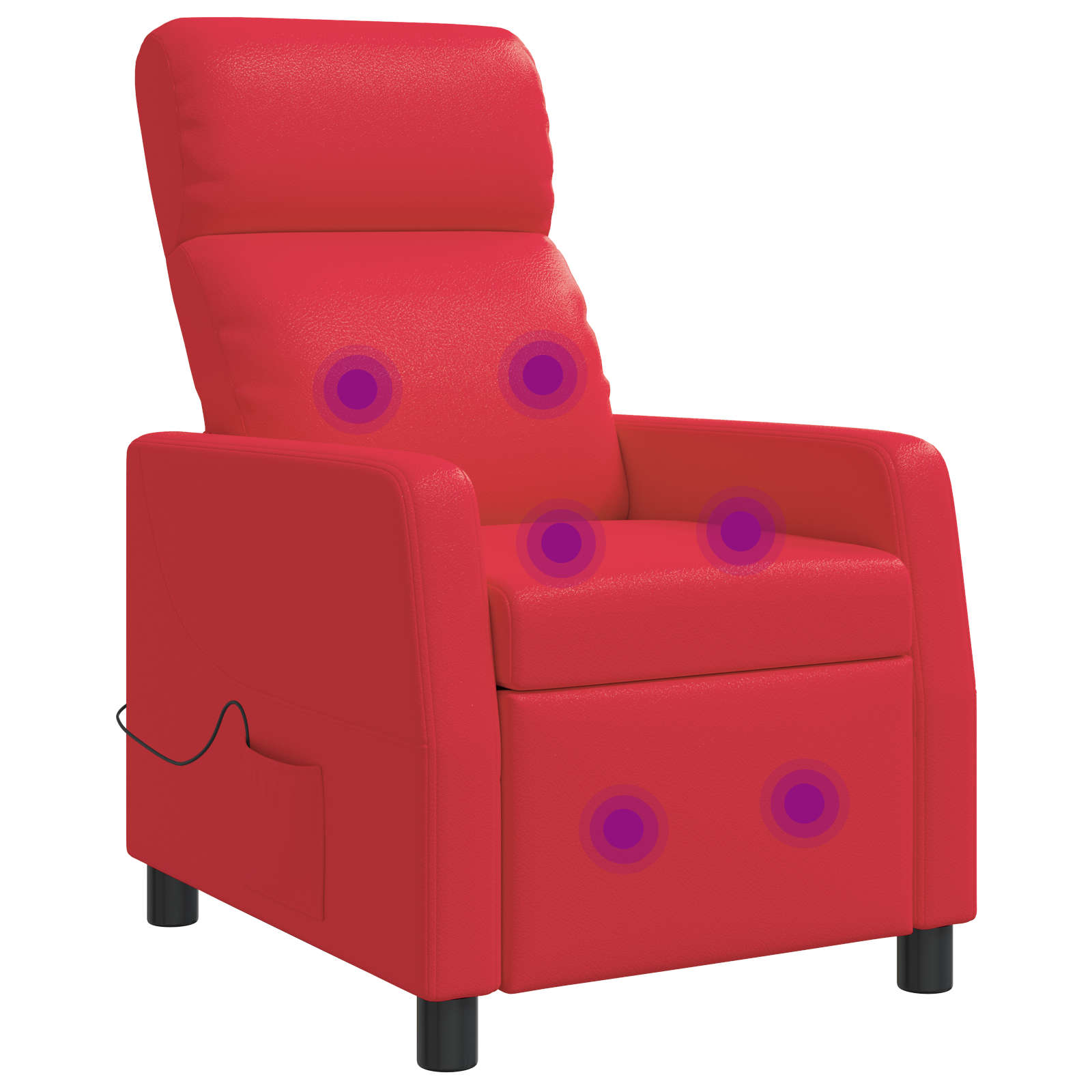 Massage Recliner Rood Kunstleer
