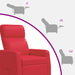 Massage Recliner Rood Kunstleer