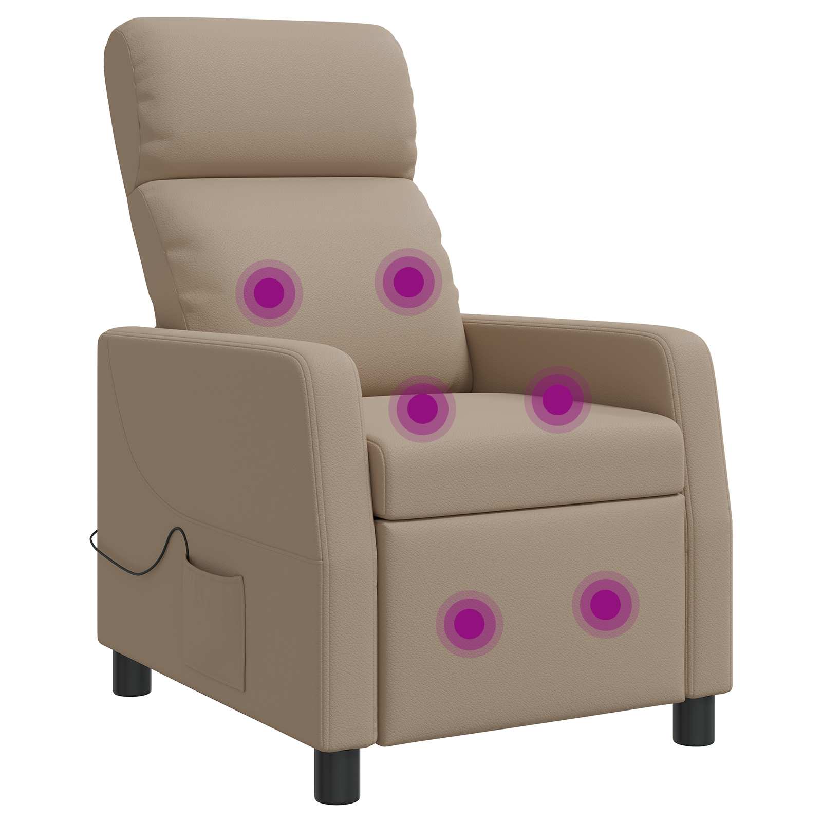 Massage Recliner Cappuccino Kunstleer
