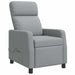 Massage Recliner Lichtgrijs Stof