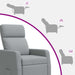 Massage Recliner Lichtgrijs Stof
