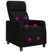 Massage Recliner Zwart Stof