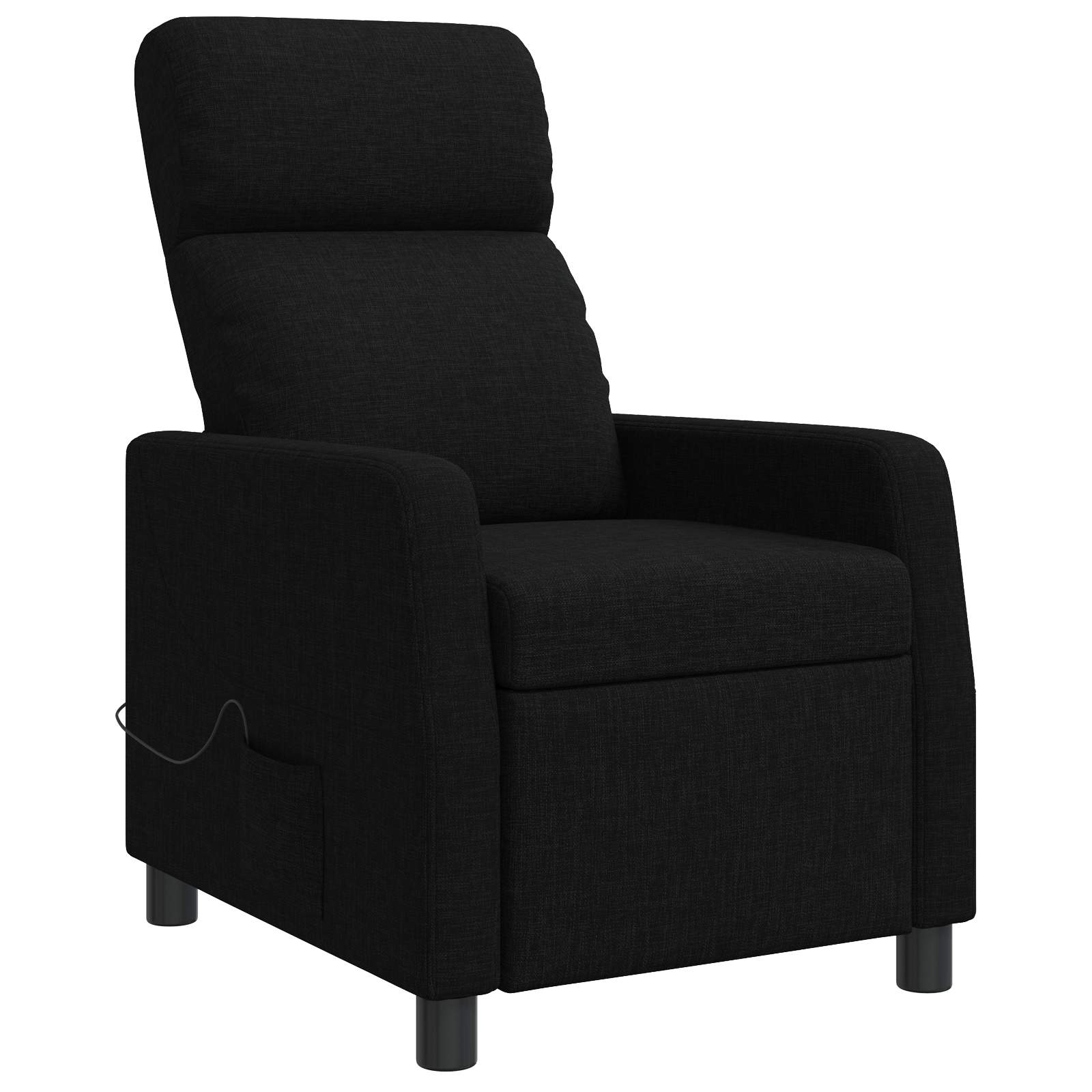 Massage Recliner Zwart Stof