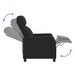 Massage Recliner Zwart Stof