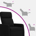 Massage Recliner Zwart Stof