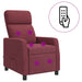 Massage Recliner Wijnrood Stof