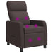 Massage Recliner Donkerbruin Stof