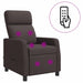 Massage Recliner Donkerbruin Stof