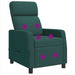 Massage Recliner Donkergroen Stof