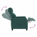 Massage Recliner Donkergroen Stof