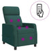 Massage Recliner Donkergroen Stof