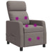 Massage Recliner Taupe Stof