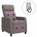 Massage Recliner Taupe Stof