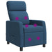Massage Recliner Blauw Stof